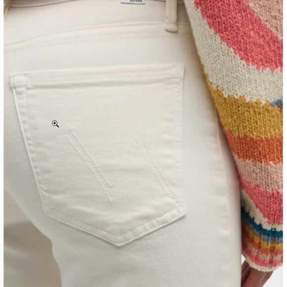 Mother Denim The Twister Skimp Cream Jeans Size 32 EUC Worn Once! - Picture 6 of 17